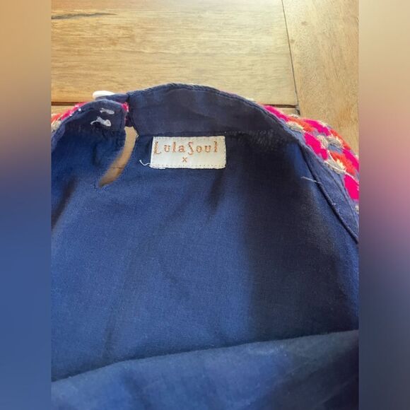 LulaSoul Floral Embroidered Halter Midi Dress! Size X - Picture 5 of 11